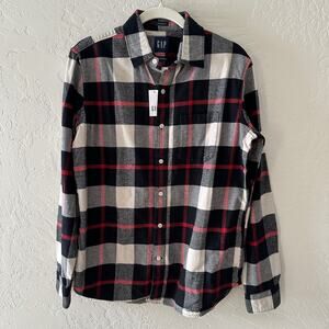 GAP | 100% Organic Cotton Midweight Flannel Shirt Men's NEW Small Long Sleeve